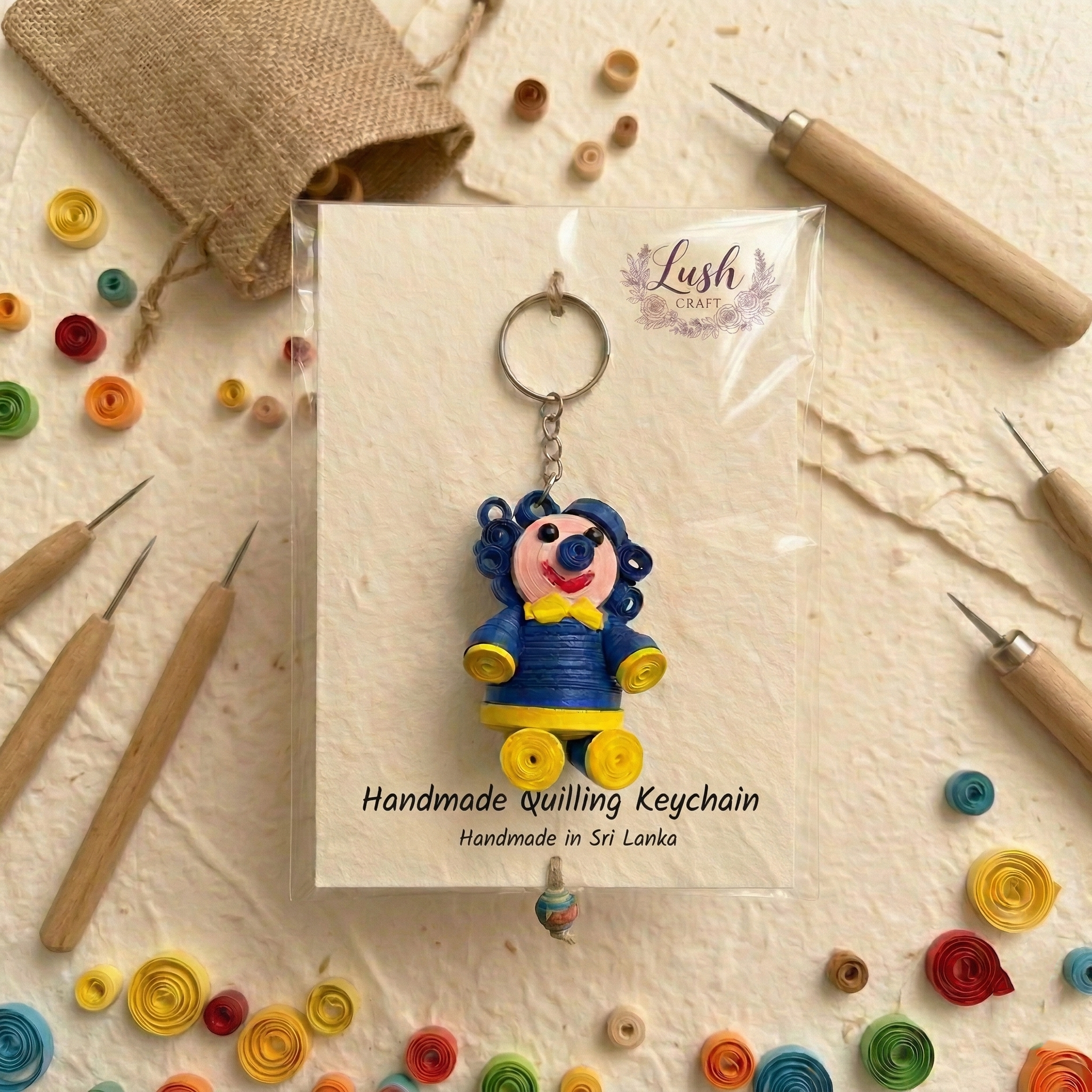 Handcrafted Doll Charm Keychain view 2