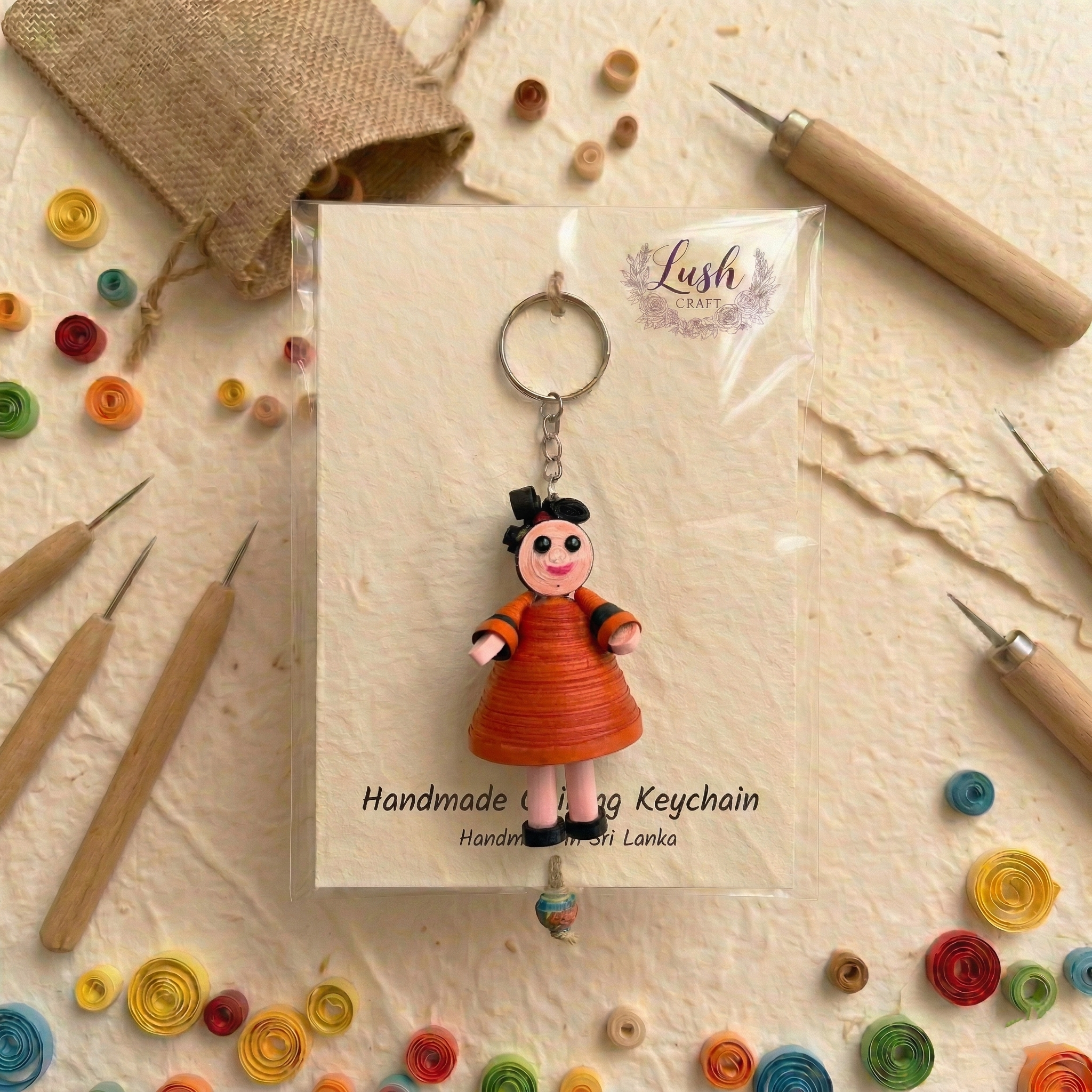 Pretty Doll Charm Keychain view 3
